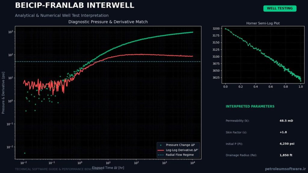 Beicip-Franlab InterWell Dual Porosity Well Test Interpretation