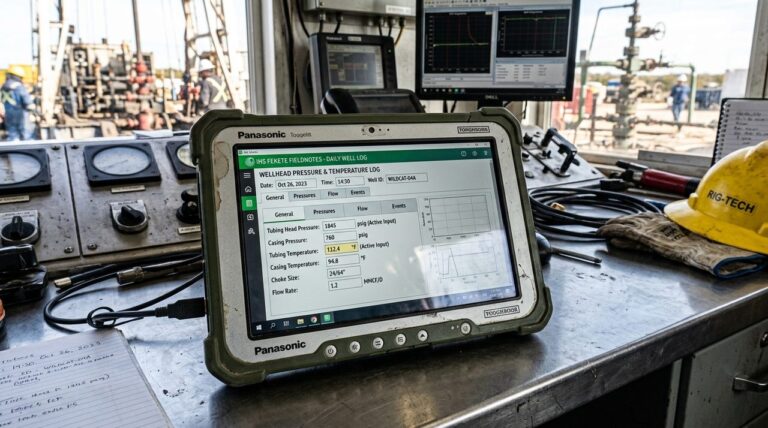 IHS Fekete FieldNotes Field Data Collection Tablet Interface