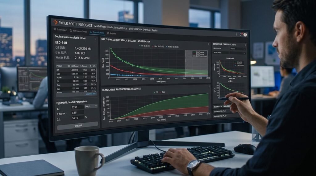 Ryder Scott ForeCast Multi-Phase Production Forecasting Dashboard